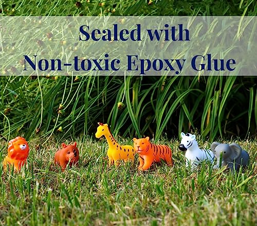 XY-WQ Bath Toys No Hole, for Infants 6-12& Toddlers 1-3, No Hole Bathtub Toys (Animal, 6 Pcs with Mesh Bag)