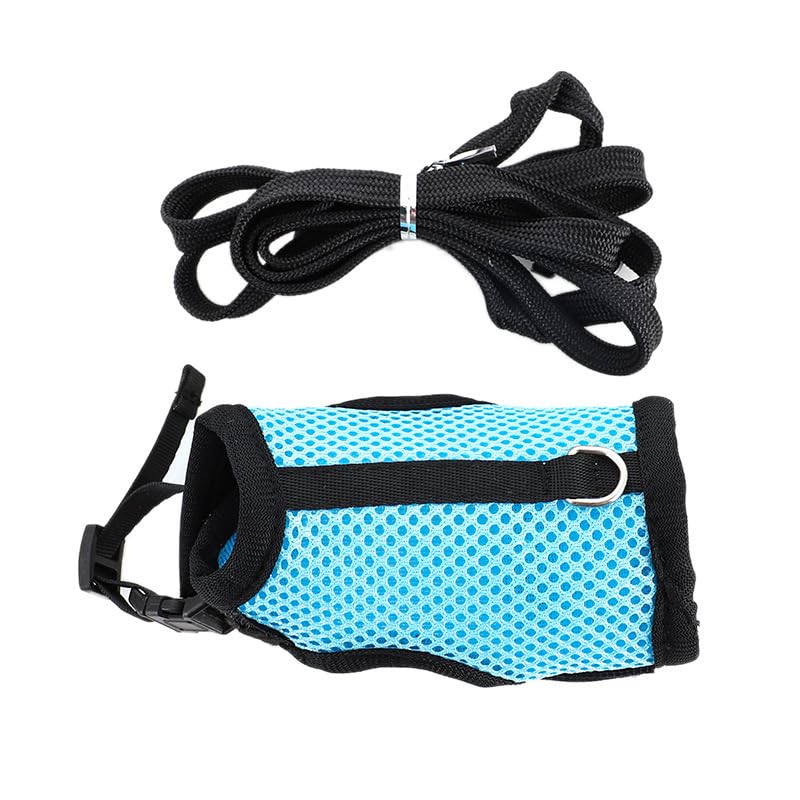 Bunny Harness and Leash Escape Proof Soft Mesh Rabbit Leash and Harness Set | Breathable Mesh Prevents Overheating, Dual Adjustable Tape Quick Buckle Anti-escape, For Rabbits Ferret and Small Animals - color: Hot Pink, size: M(Chest 7.1–9.8 in)Small Rabbi