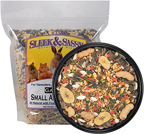 SLEEK & SASSY Garden Small Animal Food for Hamsters, Gerbils, Mice & Rats (4 lbs.) - size: 4 Pound (Pack of 1)