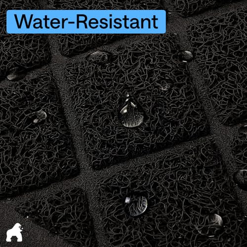 GORILLA GRIP Cat Litter Box Mat, 40x28, Cushioned Coil Mesh Litter Trapping Mats, Scatter Control Supplies for Less Mess, Phthalate Free, Ultra Deep Catch Grooves, Rinse or Vacuum to Clean, Black - color: Black, style: Extra Large (40" x 28")