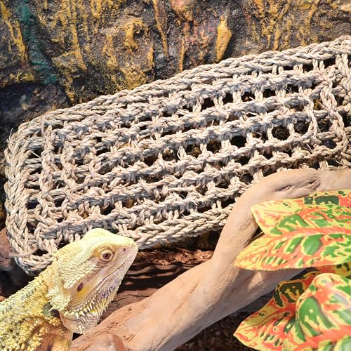 Bearded Dragon Hammock Lizard Tank Accessories Reptile Lounger Amphibian Habitat Décor for Chameleon, Geckos, Snakes, Hermit Crab, Lguana Reptiles, Tortoises - size: 16"