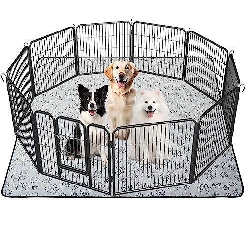 Reusable Puppy Pads, Washable Pee Pads, Leakproof 72"x 72" | Extra Large Absorbent Dog Training Pads, Wee Wee Pads With Waterproof Non-Slip Base For Potty, Crates, Playpen & Senior Dogs - size: 72x72-Gray