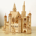3D Wooden Puzzle for Adults, Mechanical Castle House Model, DIY House Model Building Kit Handicraft Wood Craft Hobbies Toy, Birthday for Hobbyist 14+ Family Women Men, 234 Pcs - style: Castle House
