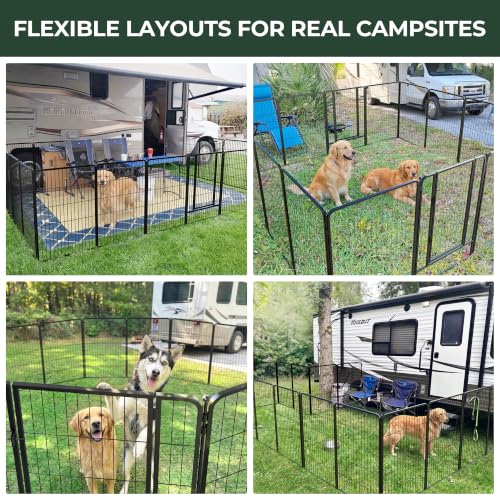 FXW Instant Dog Playpen, RV Camping, Outdoor & Yard, 40" H, 16 Panels | Portable, Easy setup, Heavy-duty, DIY layouts, For Medium & Large Dogs, Patented - size: 40"H