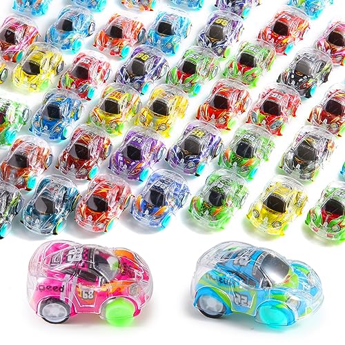 50 Pcs Mini Pull Back Cars Set, Pull Back Racing Vehicles for Kids Toddlers, Bulk Toys Party Favors Treasure Box, Classroom Prizes, Pinata Fillers,Goodie Bag Stuffers for Boys Girls