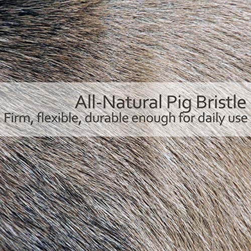 REDECKER Short Bath Brush with Natural Pig Bristles, 11-3/4 Inches Long - Short Wooden Bath Brush - Body Scrubber Brush Wood - Short Handle Shower Brush, Made in Germany - Short Handle Brush