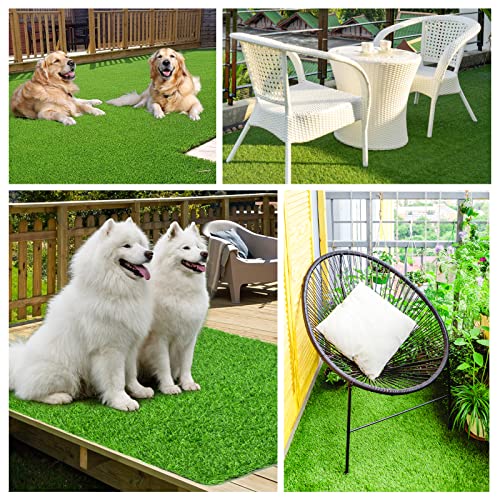 LOOBANI Dog Grass Pee Pads, 31x51in Artificial Grass Pads for Potty Tray | Pet-Friendly, Easy to Clean, Washable, Realistic, Fake Grass Mat for Puppy to Pee On, Outdoor Indoor Pee Grass, with Drainage - size: 31*51 inch