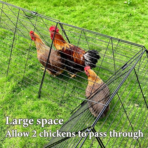 Heavy Duty Chicken Run Tunnel for Yard & Outside, Foldable & Expandable Chicken Tunnel, Portable Predator-Proof Poultry Playpen for Chickens, Rabbits & Ducks - size: Coop 1