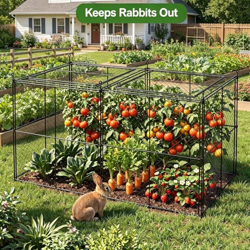 Crop Cage, 45"×23"×24" Garden Cage to Keep Animals Out, Chicken Wire Cloche, Heavy-Duty Plant Protector for Raised Garden Bed, Protect Vegetables from Rabbits Squirrels