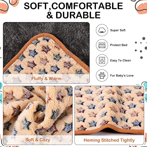 Reginary 4 Pcs Waterproof Guinea Pig Blankets Washable Small Animal Fleece Bedding Absorbent Guinea Pig Cage Liners Reusable Training Pee Pad Pet Sleep Mat for Hamster(Star Pattern,24 x 16 Inch) - size: 24 x 16 Inch