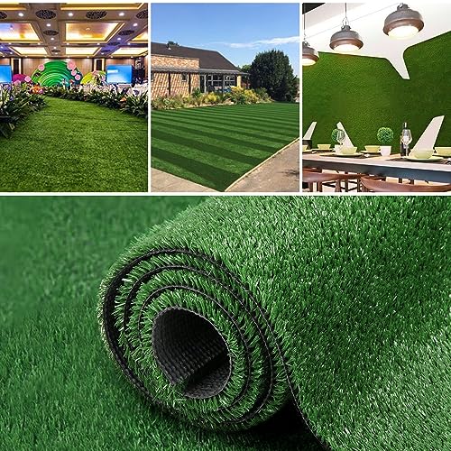 Petgrow Synthetic Artificial Grass Turf 5FTX8FT for Indoor Outdoor Dog Synthetic Grass Mat, Party Wedding Christmas Balcony Garden Astro Turf Rug,Drainage Holes Faux Fake Grass Rug Carpet for Pets - size: 5 x 8 Feet