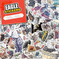 100 PCS Eagle Stickers Pack – Waterproof Vinyl Decals for Water Bottles, Laptops, Phones, Notebook, Cars – Cool Vibrant Graphics for Eagle Enthusiast - color: Eagle