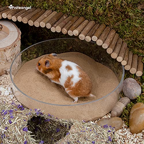 Niteangel Hamster Desert Bath Sand: 6lb/96oz No-Dust Bath & Easy to Clumps | Helps Odor Control & Remove Excess Grease - Potty Litter Sand for Hamster Chinchillas Gerbil Mice Degu or Other Small Pets - color: Desert Sand, size: 6LB/96oz