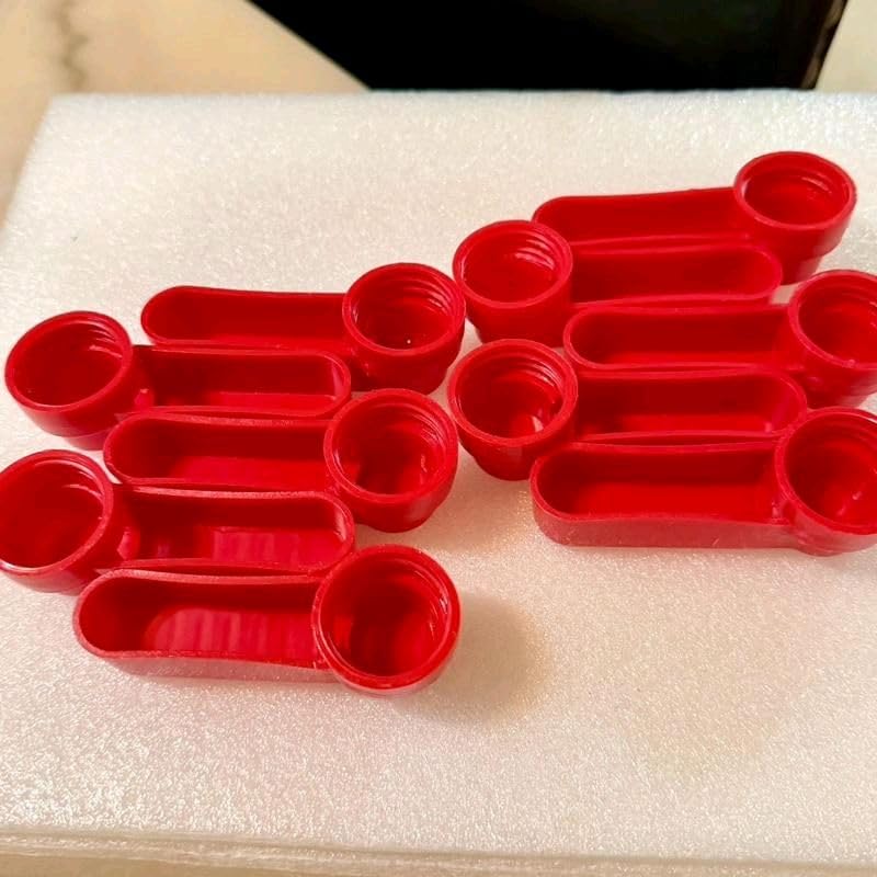 Soda Bottle Chicken Waterer Drinker Fountain (10 Pack) for Backyard Poultry, Red Plastic Waterer Rooster Water Dispenser/Bebedero soda gallos/gallinas/kikirikis/Quail/Geese/Poultry (10 Pack)