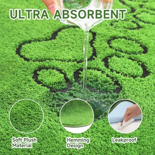 Homimp Washable Pee Pads for Dogs, 2 Pack Super Absorbent Reusable Puppy Pads, Green Long Wool Fake Grass for Potty Training, Upgrade Non-Slip and Leak-Proof,Floor, Couch, Bed, and Crate,Green 18"×24" - size: 18"x24"(Pack of 2)