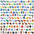 156 pcs 3D Printed Animal Figurines, Mini Articulated Animal Figurines Toys, Party Favors, Pocket Fidget Toys Bulk, Goodie Bag Stuffers, Exchange Gifts for Boys Girls , Desk Pets, Classroom Rewards - style: Animal 156