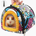 KAMEIOU Small Animal Carrier Bag Small Guinea Pig Hedgehog Carriers with Detachable Strap Double Zipper Travel Pets Small Guinea Pig Chinchillas Hamster Rat Hedgehog Sling Carry Bag for Small Animals