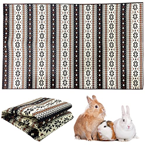 VCEPJH Large Rabbit Floor Mats for Indoor Rabbit Cage Liners Washable 78.7"X47.2" Reusable Bunny Rugs for Playpen Pad Soft Animal Cage Flooring Anti Slip Pet Carpet for Ferret Guinea Pig Bedding - size: 78.7 x 47.2 in