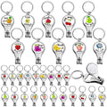 Roshtia 30 Pcs Fruit Nail Clipper Bottle Opener Inspirational Keychains Cute Stainless Steel Nail Cutter with Motivational Quotes Appreciation Travel Manicure Kit Thank You Gifts for Men Women