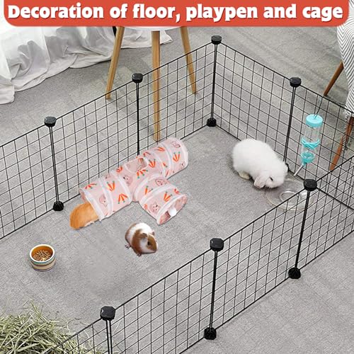 YUEPET Guinea Pig Tunnel, Guinea Pig Toys, 3-Way Play Tubes, White | Guinea Pig Play Tubes, 3-Way Tunnel Design, Folds for Storage, Hanging Play Ball, Peekaboo Opening, 5.9 in Entrance - color: White