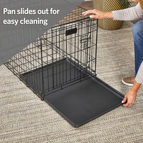 MidWest Homes for Pets 24-Inch Replacement Pan, Measures 22.84 x 16.67 x 1 Inches, Universal Leak-Proof Tray for Dog Crates & Multi-Purpose Use, Fits Most Standard 24" Wire Crates