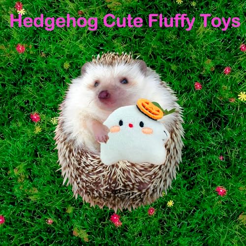 10 pcs Christmas Cute Hedgehog Enrichment Toys Hedgehog Supplies Cage Accessories Small Animal Ball Bell Pet Interactive Stuffed Toys (Halloween) - color: Halloween