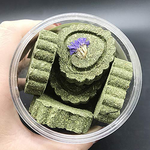 Bunny Chew Toys for Teeth, Natural Pet Chew Toy Hand Made Timothy Hay Cakes for Chinchilla Guinea Pig Hamsters Holland Lop Prairie Dogs Squirrels Gerbils Rabbit Chewing & Molar Teeth, 9.5oz - color: 1 Pack Timothy Hay Circle