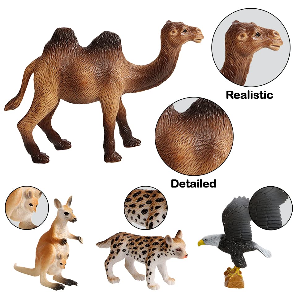 100Piece Set of Animals Figures & Accessories in Storage Container