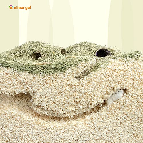 Niteangel Aspen Shaving Hamster Beddings for Syrian Dwarf Hamster Gerbil Mice Degu Rat Rabbit Bunny Guinea Pig Chinchilla Hedgehog or Other Small Pets (30L - 4mm) - size: 30L - 4mm