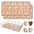 2 Pack Guinea Pig Cage Liners, 36"x 48" Washable Waterproof Bedding for Rabbit, Bunny, Hamster & Small Animals, Reusable Super Absorbent Pee Pads for C&C Cage, Strawberry Print - size: 36x48 inch 2pack
