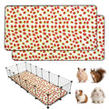 2 Pack Guinea Pig Cage Liners, 24"x 72" Washable Waterproof Bedding for Rabbit, Bunny, Hamster & Small Animals, Reusable Super Absorbent Pee Pads for C&C Cage, Strawberry Print - size: 24x72 inch 2pack