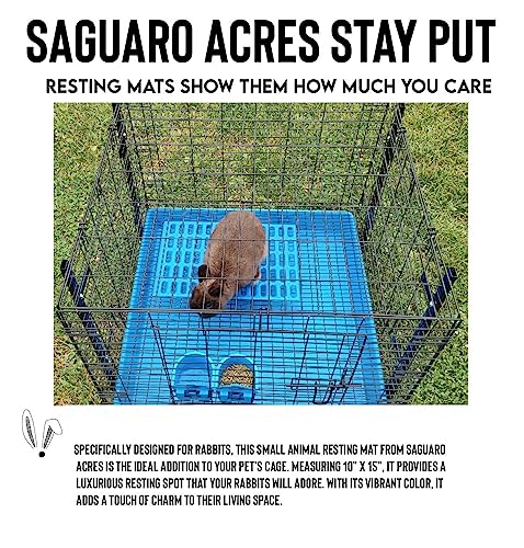 Saguaro Acres Rabbit & Small Animal Cage Resting Mat, Pink & Blue, 6-Pack | Wire Floored Cages - color: Pink and Blue