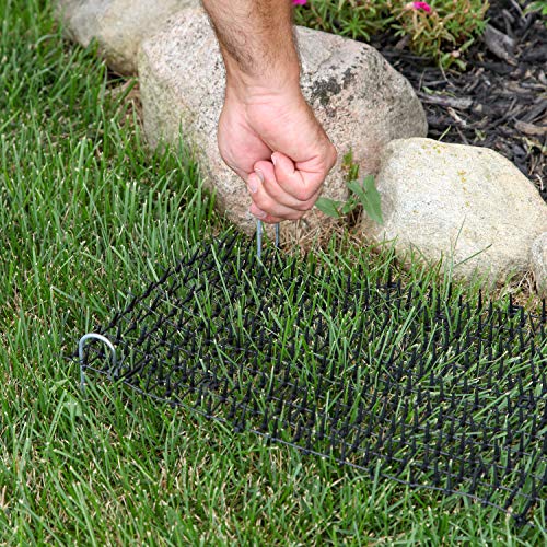 Tapix Cat Scat Mat with Spikes (14 ft.) – Cat Deterrent Strips for Garden, Yard & Furniture, Indoor & Outdoor, 10 Staples Included - size: 14 x 12 inch