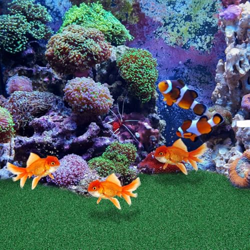 BESPORTBLE Turtle Basking Platform Turf - Reptile Carpet Artificial Grass Mat for Fish Tank Decoration, Simulated Turtle Turf Green Grass Carpet for Climbing and Basking, Aquarium Decor 19.7X9.8 Inch