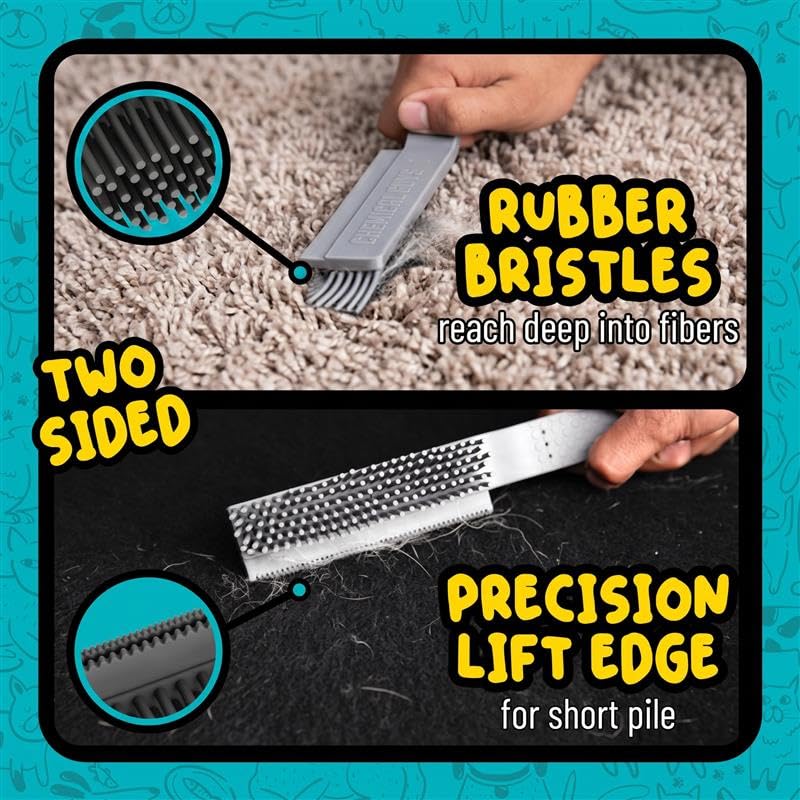 Chemical Guys, Multi-Surface Pet Hair Removal Brush for Upholstery & Carpet | Rubber bristles pull pet hair, lint and debris off seats, carpet and upholstery in cars and at home - size: (Pack of 1)