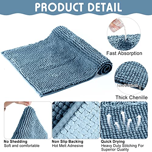 4 Pcs Guinea Pig Cage Liner 16 x 24 Inch Washable Chenille Pee Pads Pet Dog Cat Bedding Training Mat Reusable for Small Animals Puppy Bunny Hamster Chinchilla - color: Blue, size: 16 x 24 Inch, style: Low Pile Chenille