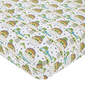 NoJo Star Wars The Mandalorian Grogu White, Green, and Blue Nursery Fitted Crib Sheet - color: White, Green, Blue, size: Crib