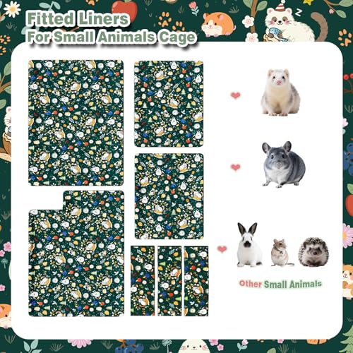 Ferret Cage Liner for Ferret Nation & Critter Nation Cage | Washable Bedding, Leakproof Cage Accessories for Ferrets, Chinchillas, Rats & Other Small Animals(Double Unit Combo) - style: Double Unit Combo