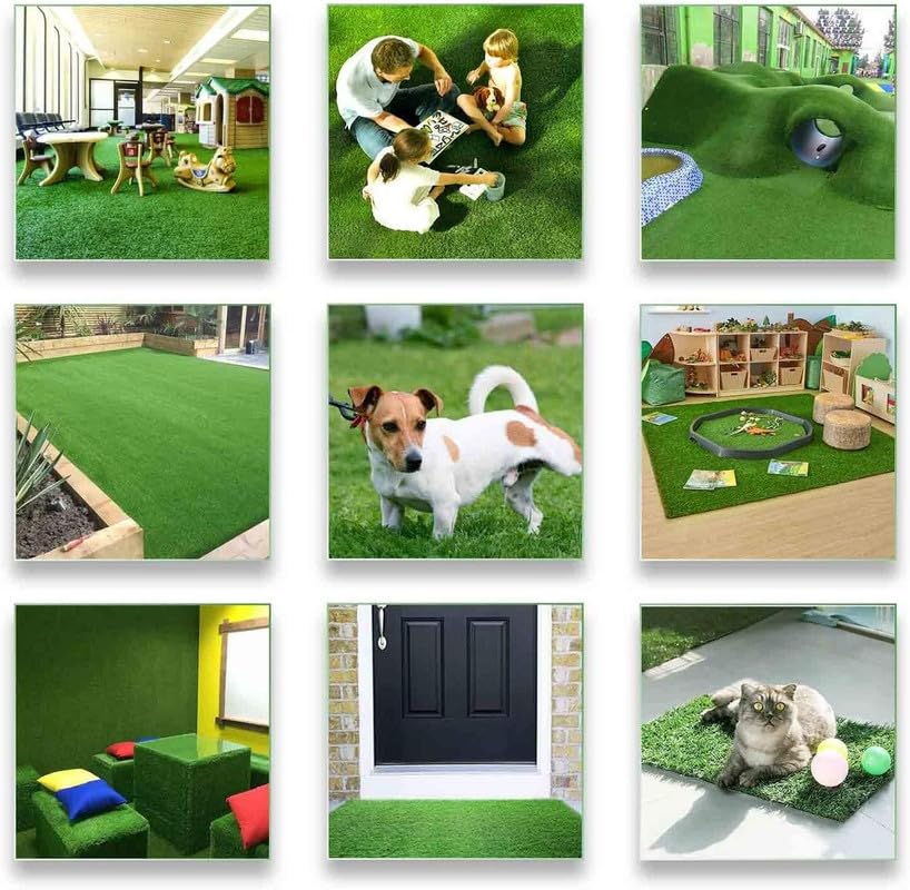 Petgrow Artificial Grass Turf 12FTX30FT- Realistic & Thick Synthetic Fake Grass Mat for Outdoor Garden Landscape Pet Dog Grass Rug Faux Turf … - size: 12 FT x 30 FT (360 Square FT)