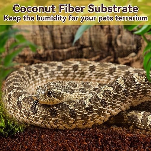 8 Pack Coconut Fiber Substrate, Natural Coco Coir Bedding for Reptiles Turtles, Tortoises, Snake, Hermit Crab, Gecko, Lizard, Bioactive Terrarium Soil for Humidity Control and Plant Substrate - color: 8 Pack