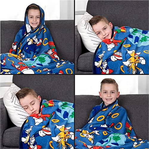 Franco Kids Bedding Super Soft Plush Throw Blanket, 62 in x 90 in, Sonic The Hedgehog, Anime - color: Sonic the Hedgehog - Rings for All, size: 62 in x 90 in