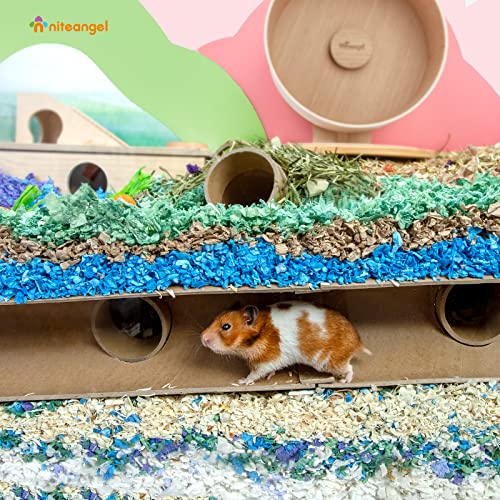 Niteangel Creative & Composable Hamster Tunnel - DIY & Build Unique Tube Burrow as Hideout for Small Sized Animals Like Hamsters Mouse Gerbils Mice (Half Tunnel Set) - size: Half Tunnel Set