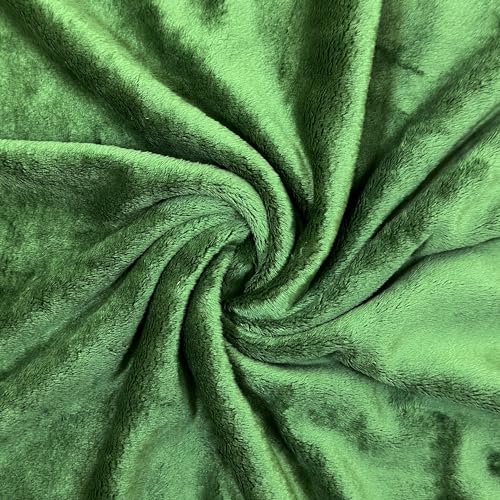 Barcelonetta | Minky Fabric | Plush, Super Soft, Cuddle | Solid Minky | by The Yard | 60" Wide | Baby Blanket, Change Station Cover, Pillow, Scarf, Beanie (Kelly Green, 1 Yard) - color: Kelly Green, size: 1 Yard