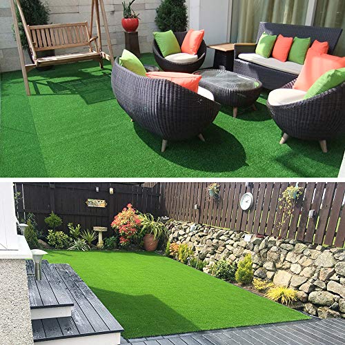 Artificial Grass Turf Lawn-1 x 36 Feet, 0.7" Indoor Outdoor Garden Lawn Landscape Synthetic Grass Mat Fake Grass Rug - size: 1 x 36 Feet