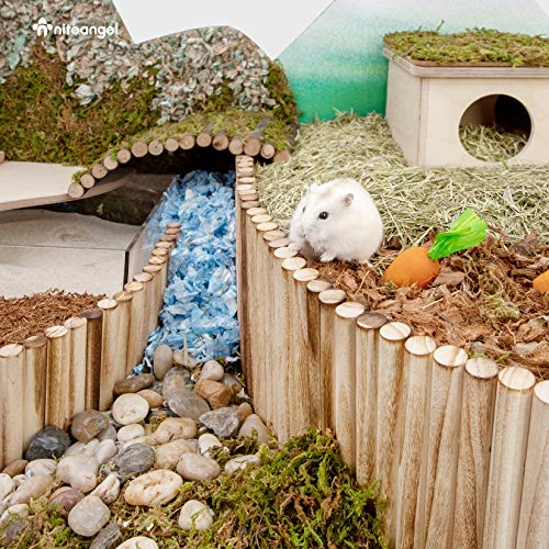 Niteangel Small Animal Climbing Toy: 23.6" x7.8" Bendable & Flexible Shape | Underground Hideout & Dome Shelter - Suspension Bridge Ladder for Hamsters Gerbils Mice Rats Guinea Pigs or Other Small Pets - size: 26.3'' x 7.8''