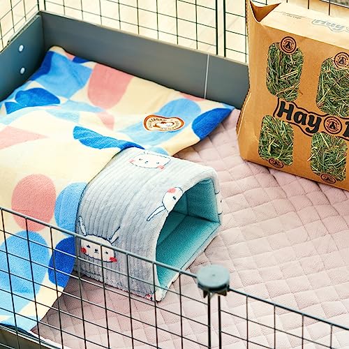 GuineaDad Premium Liner – Fleece Guinea Pig Cage Liner – Ultra-Plush Reusable Fleece Bedding with Waterproof Bottom – Extra Absorbent Liner for 2x4 C&C Cage (Cotton Candy)