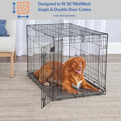MidWest Homes for Pets Metal Dog Crate Replacement Pan; 36 inch - size: 36 Inch