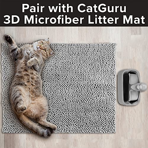 CatGuru Premium Cat Litter Scoop Holder – Heavy-Duty Scooper Storage Caddy, Scoop Stand for Kitty Litter Box, Fits Most Cat Litter Scoops (Gray) - color: Gray