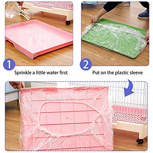 upcessory 50 pcs Disposable Cage Liners, Clear Plastic Rabbit Cage Liner Bag, Universal Toilet Film for Bunny, Hamster, Totoro, Hedgehog, Guinea Pig and Small Animals. | Universal Toilet Film for Bunny, Hamster, Totoro, Hedgehog, Guinea Pig and Small Anim