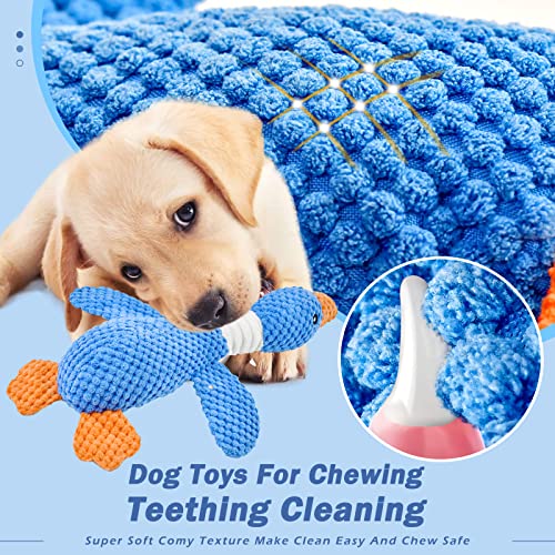 Vitscan 2 Pack Goose Tough Dog Toys for Aggressive Chewers Duck Toys | Durable Squeaky Dog Toys for Small Medium Large Dogs, Plush Interactive Indestructible Dog Toys to Keep Them Busy, Pet Toys - color: Blue 2pack goose